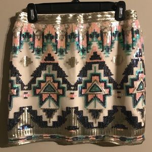 Sequin mini skirt